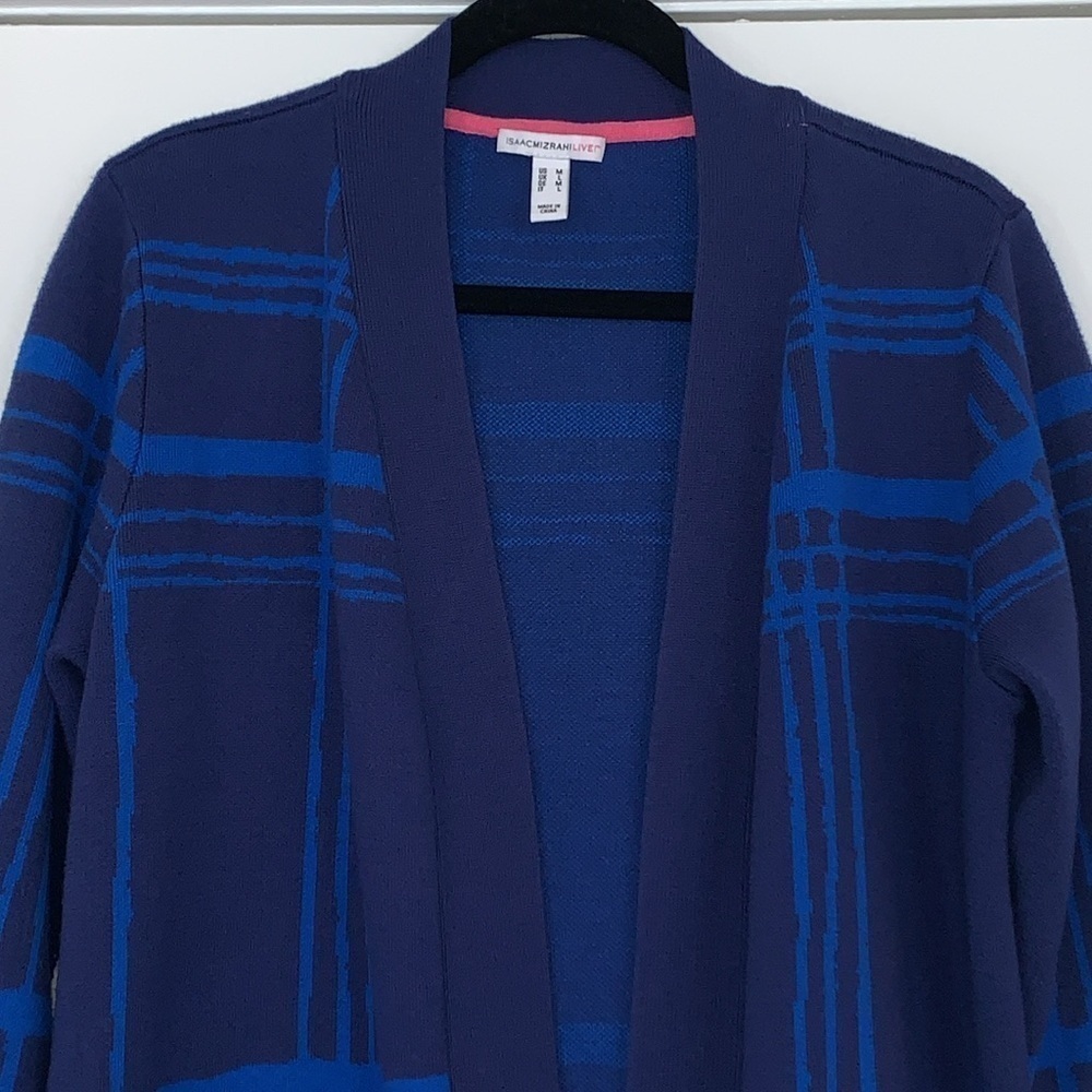 Final $ Lightly Loved! Isaac Mizrahi Live Oversized Open Front Cardigan M - Picture 3 of 11